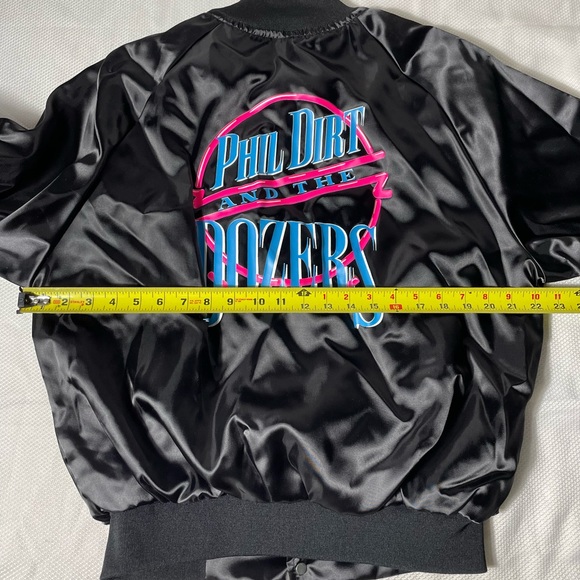 Vintage 90s Phil dirt and the dozers band bomber button up nylon jacket - Picture 2 of 6